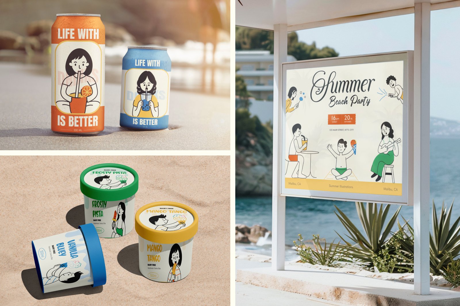 Summer Illustration Art Set