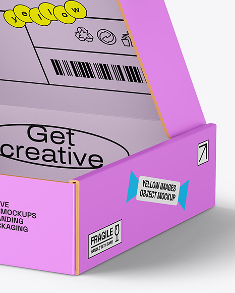 Opened Paper Mailing Box Mockup