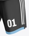 Soccer Kit Mockup - Back Half Side View