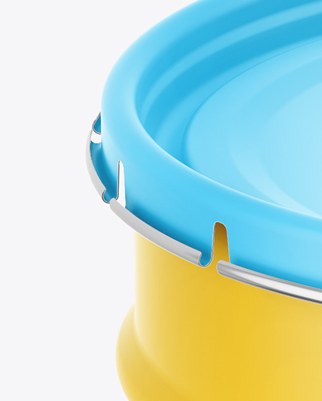 Matte Tin Can w/ Metallic Handle Mockup