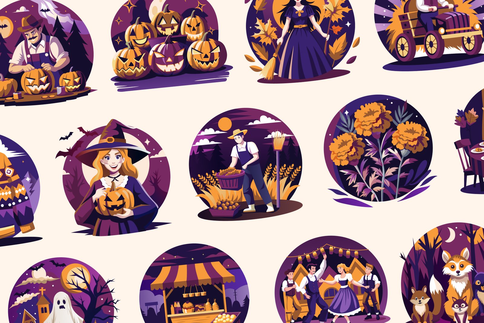 Animated Fall and Autumn Illustrations