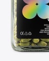 Square Glass Jar with Cardamom Pods Mockup