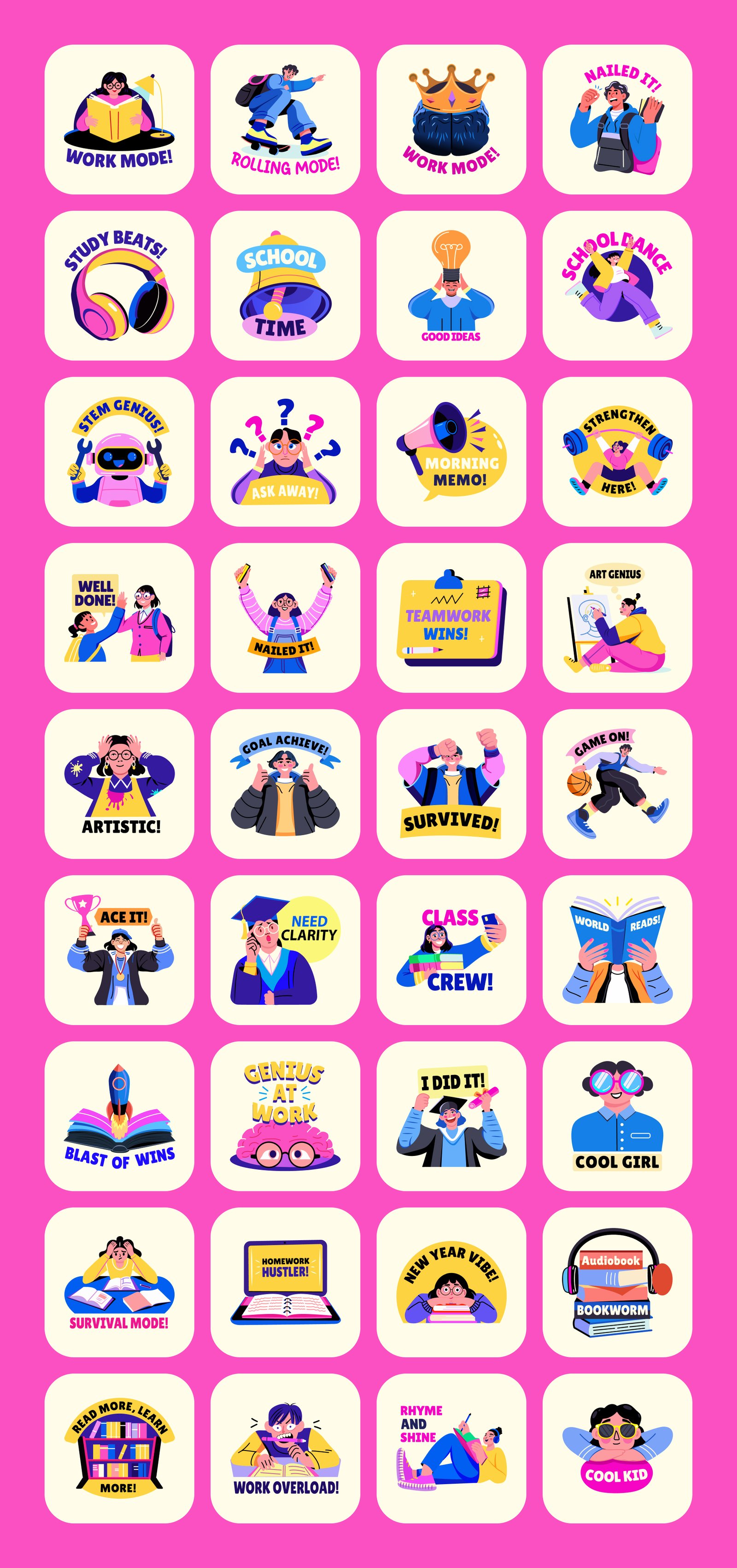 School Stickers Collection