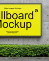 Billboard on a Concrete Wall Mockup