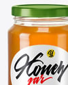 Glass Jar with Linden Honey Mockup