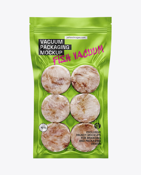 Vacuum Pack with Frozen Fish Mockup