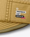 Ripstop Snapback Cap Mockup - Half Side View