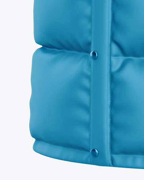 Men's Long Down Jacket Mockup - Half Side View