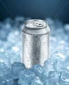 Aluminium Can in Ice Mockup