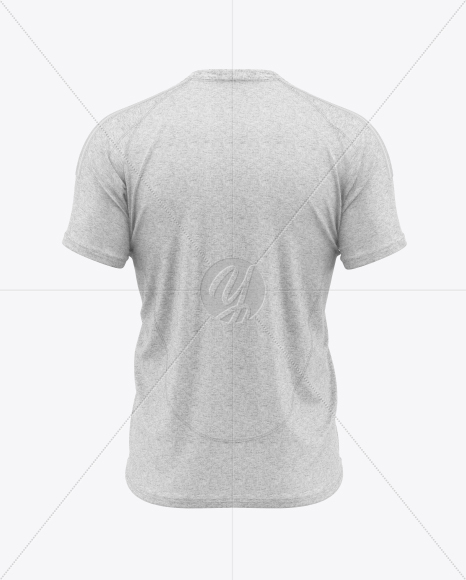 Heather T-Shirt Mockup - Back View