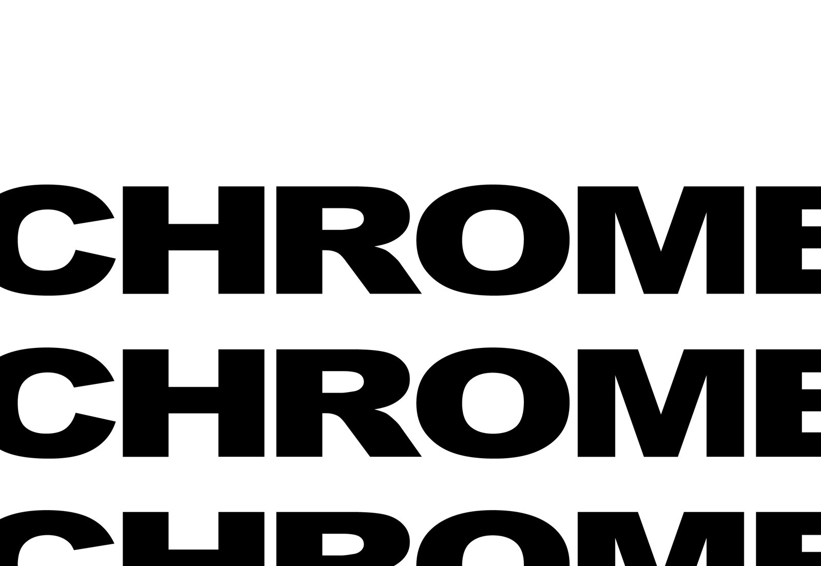Chrome Sans Serif Font