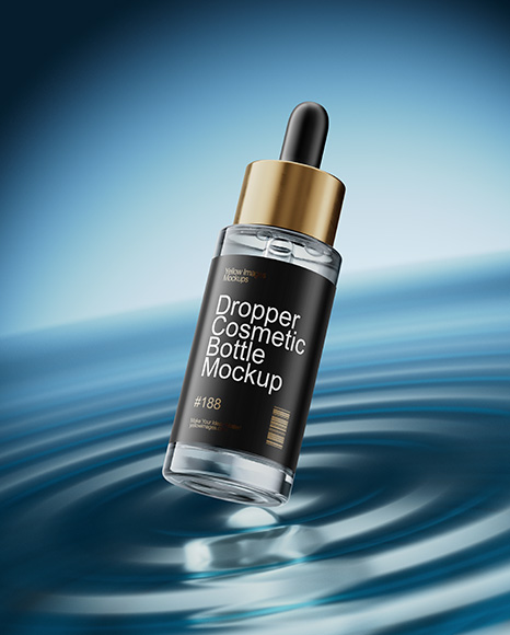 Clear Dropper Bottle Mockup