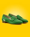 Pair of Suede Loafers Mockup
