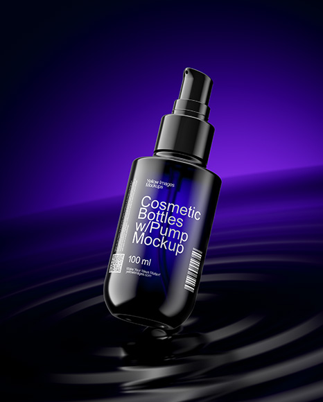 100ml Cosmetic Pump Bottle Mockup