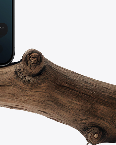 Apple Iphone on the Branch Mockup