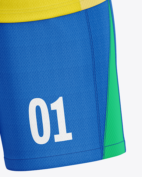 Soccer Kit Mockup - Back Half Side View