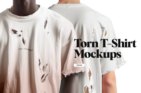 Torn T-shirt Mockups - Apparel Mockups