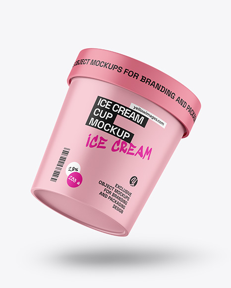 Matte Ice Cream Cup Mockup