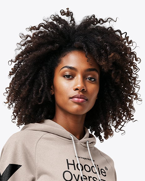 Woman Wearing Cropped Hoodie & Sweatpants Mockup