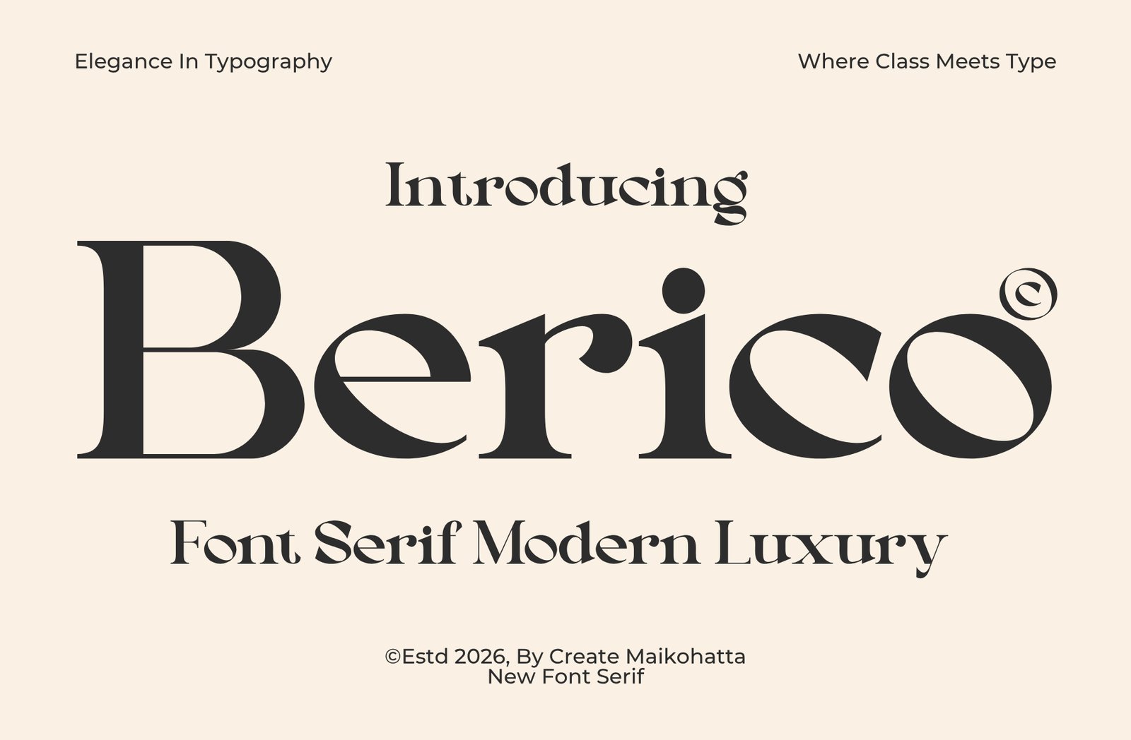 Berico – Modern Luxury Serif