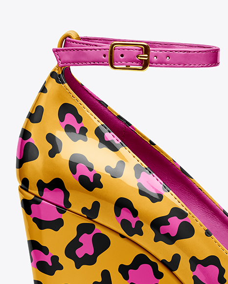 Wedge Heel Shoe Mockup