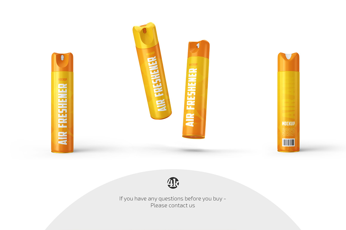 Aluminum Air Freshener Bottle Mockup Set