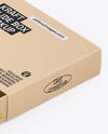 Half Open Kraft Slide Box Mockup – Half Side View