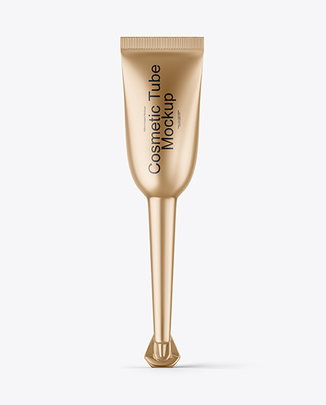Metallic Cosmetic Tube Mockup - Cylindrical box mockup
