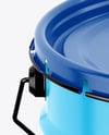 Glossy Tin Can W Metallic Handle Mockup