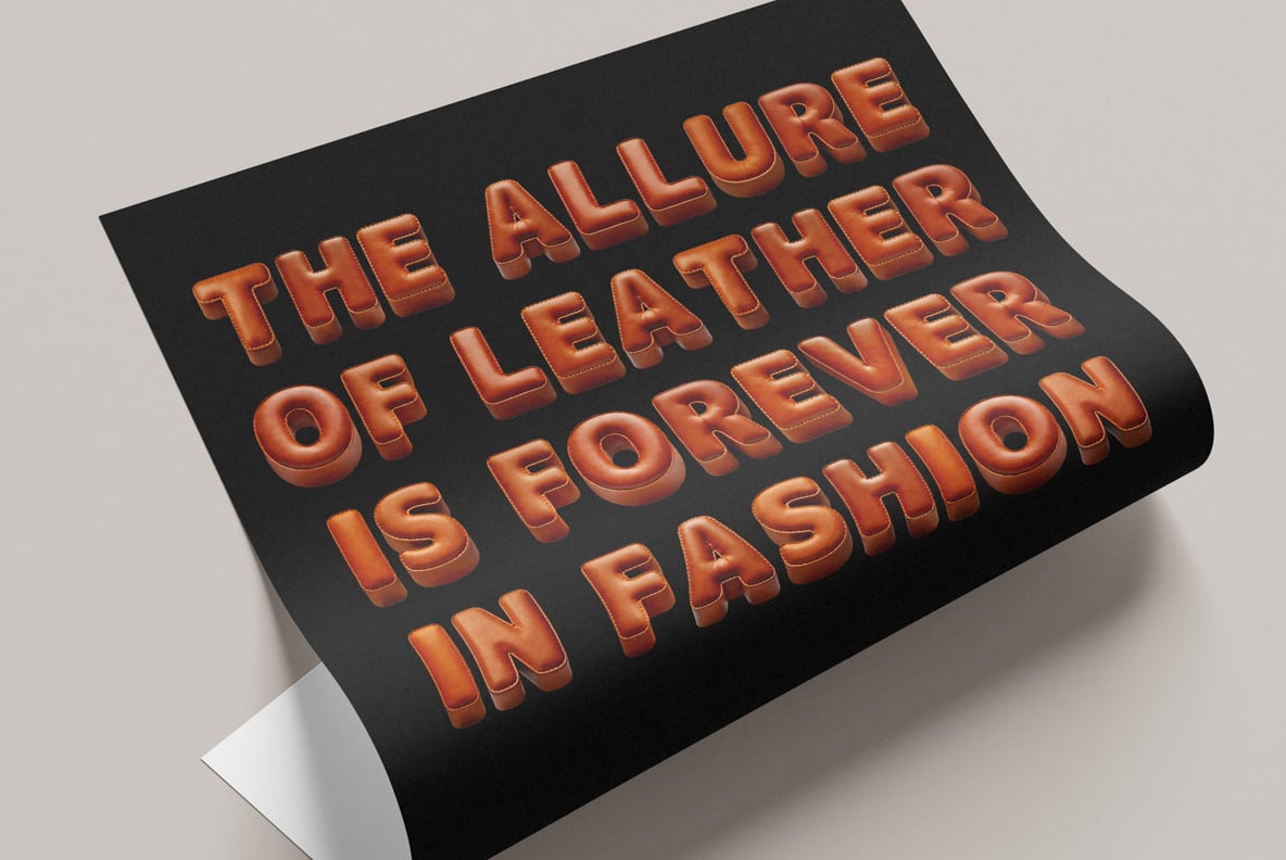 Brown Leather Font