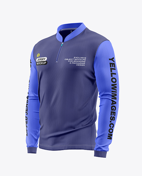 Mesh Jersey Mockup - Half Side View