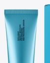Metallic Cosmetic Tube with Box Mockup