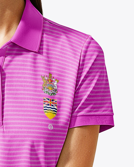 Woman Wearing Golf Shirt and Skirt Mockup