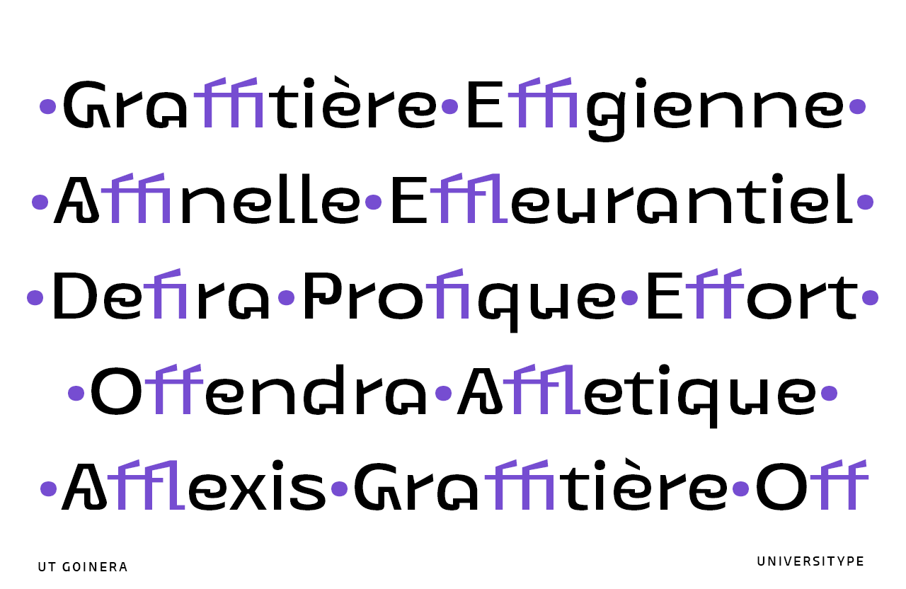 UT Goinera - A Unique Display Sans