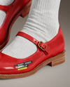Mary Janes with Socks on Woman's Legs Mockup