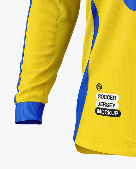 Long Sleeve Soccer Jersey Mockup - Front View