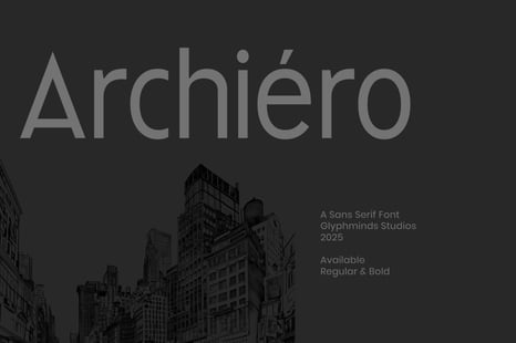 Archiéro - A Sans Serif Font - Sans serif fonts