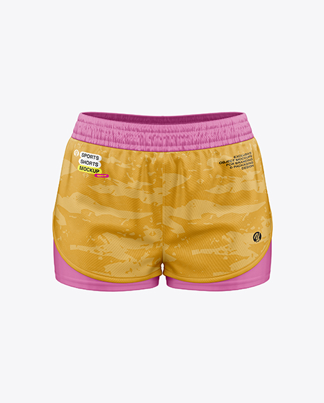 Women's Double-Layer Shorts Mockup - Front View