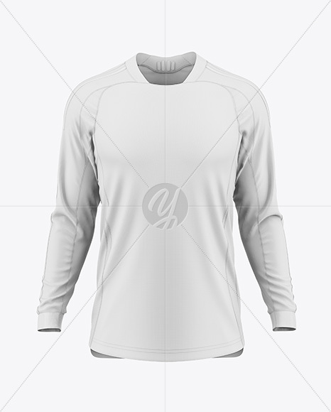 Long Sleeve Soccer Jersey Mockup - Front View