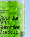 Plastic Jar with Gummies Mockup