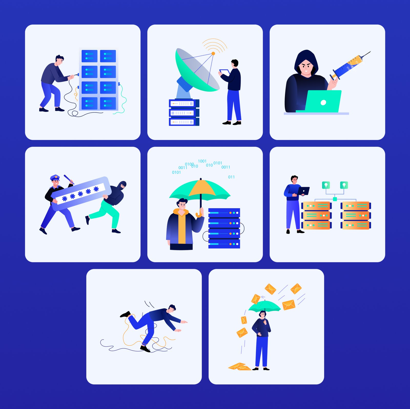 Cyber Security Illustration Set