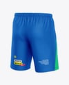 Soccer Shorts Mockup - Back Half Side View