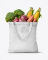 Shopper Bag with Vegetables Mockup