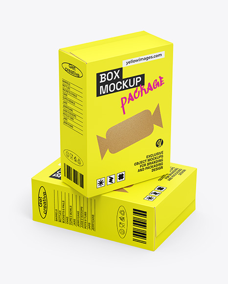Two Paper Boxes Mockup