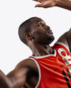 Afro-American Basketball Player Wearing Full Basketball Uniform Mockup
