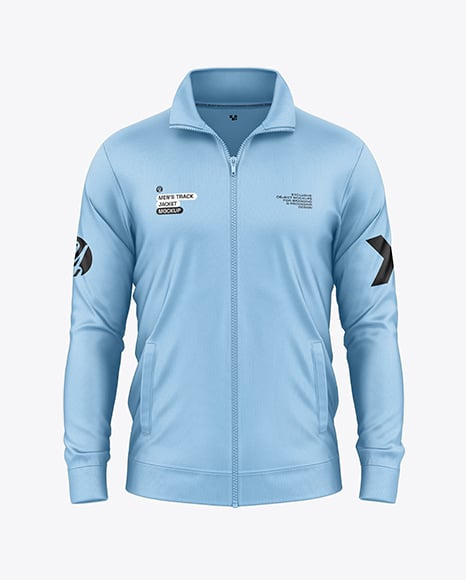 Long Sleeve Track Jacket Mockup - Front View