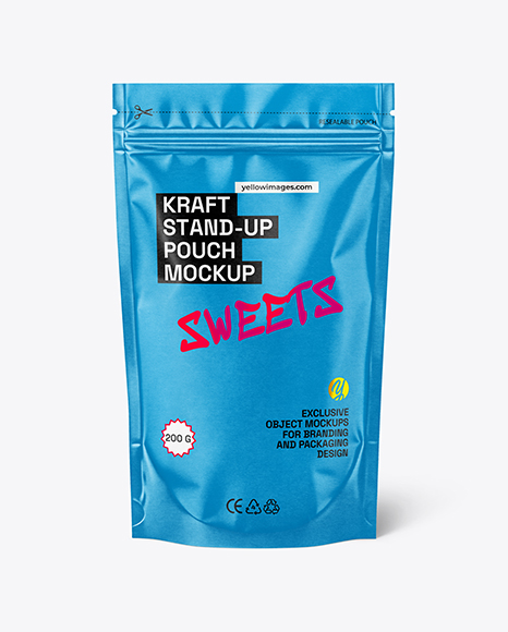 Kraft Stand-Up Pouch Mockup
