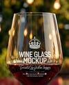 Red Wine Glass Mockup