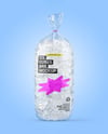 Clear Plastic Bag with Ice Cubes Mockup