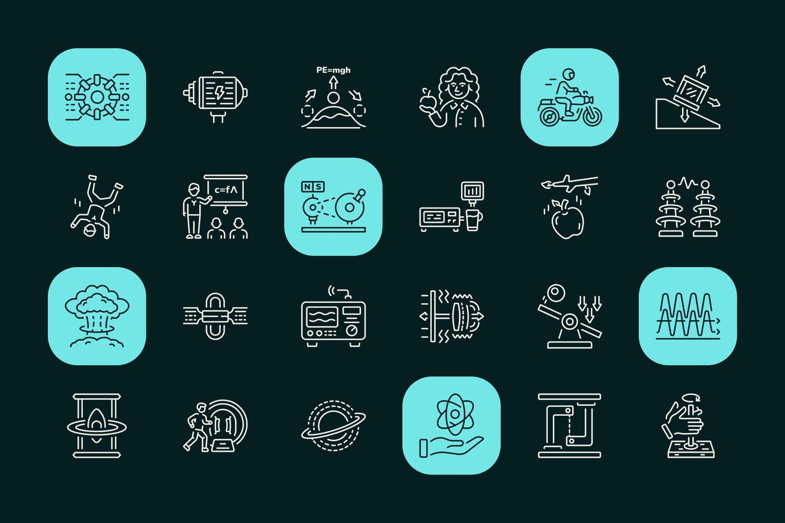 Physics Icon Art Set